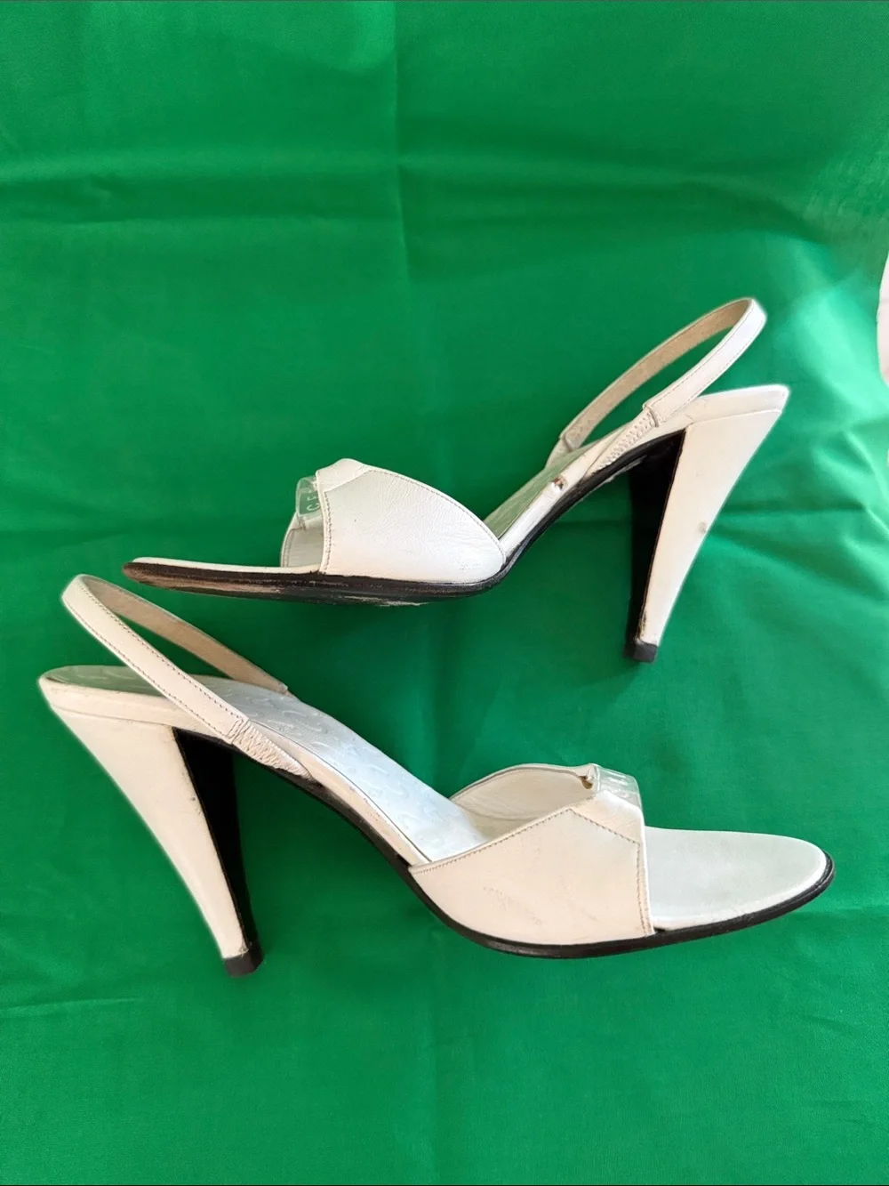 VINTAGE CELINE White Leather 🤍Slingback Sandals